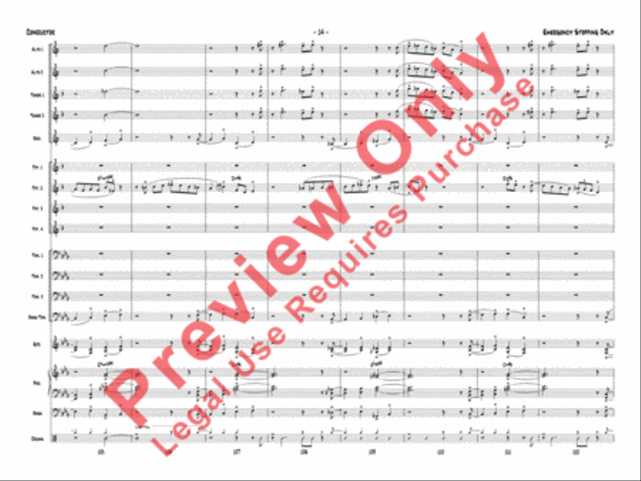 Emergency Stopping Only Jazz Ensemble scores gallery preview page 17