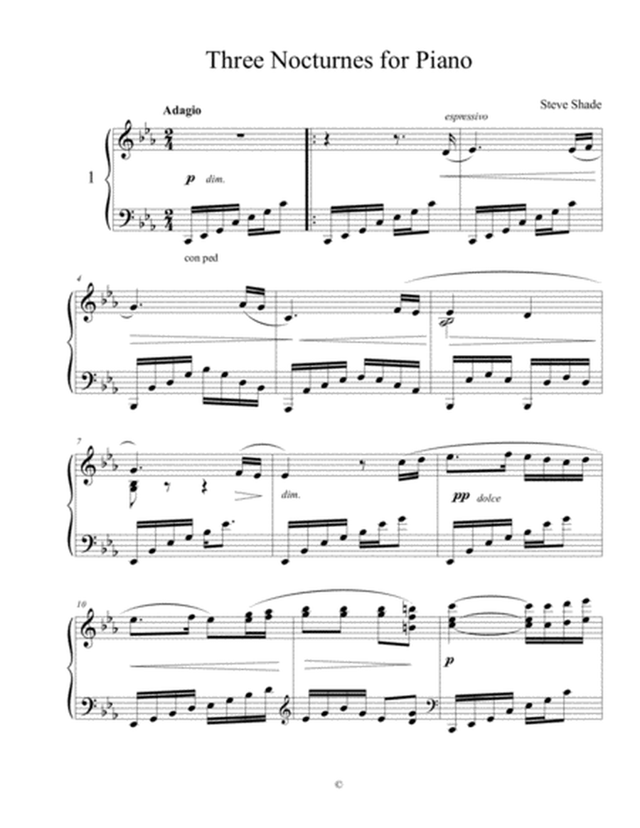 Three Nocturnes for Piano
