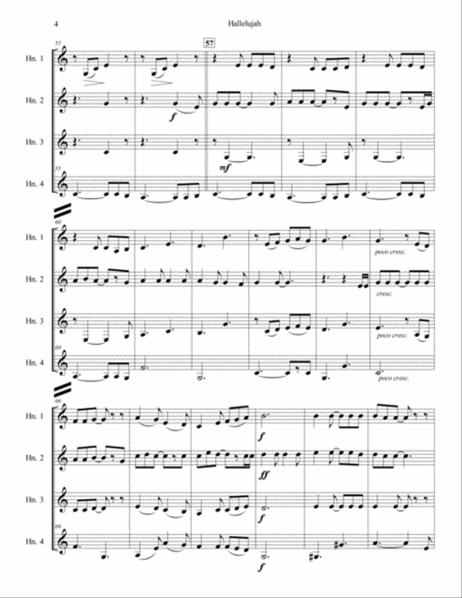 Hallelujah Brass Ensemble scores gallery preview page 5