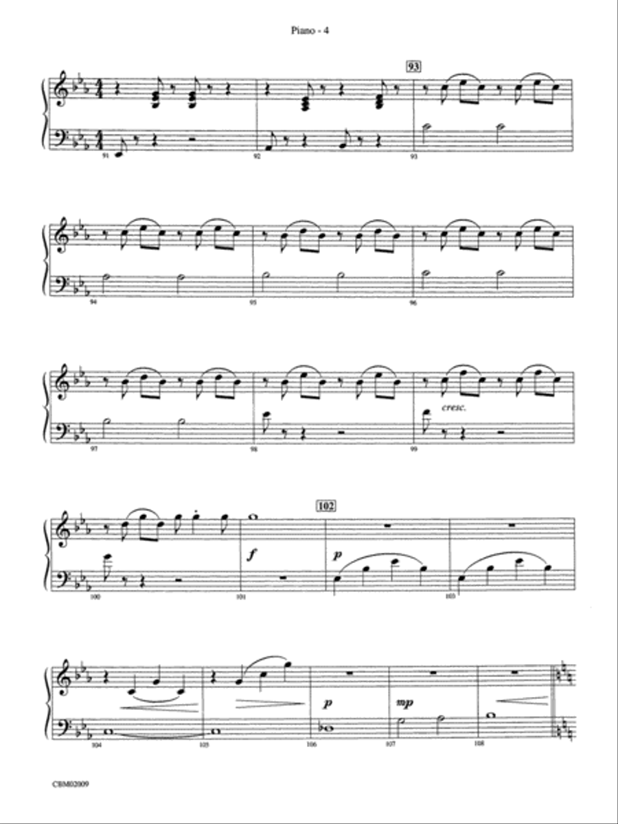 The Lord of the Rings: The Fellowship of the Ring, Symphonic Suite from: Piano Accompaniment Concert Band scores gallery preview page 5