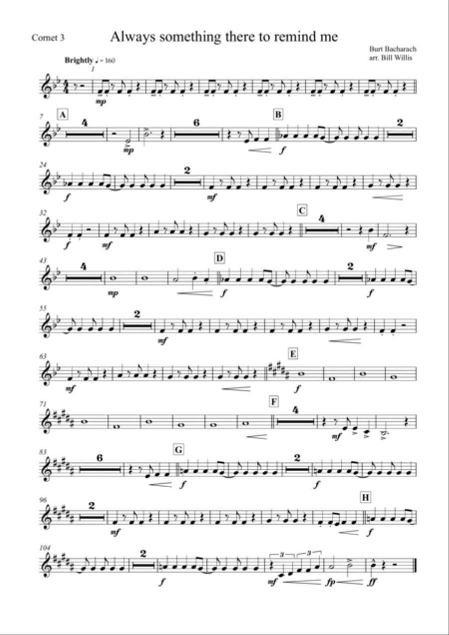 (there's) Always Something There To Remind Me Electric Guitar scores gallery preview page 3