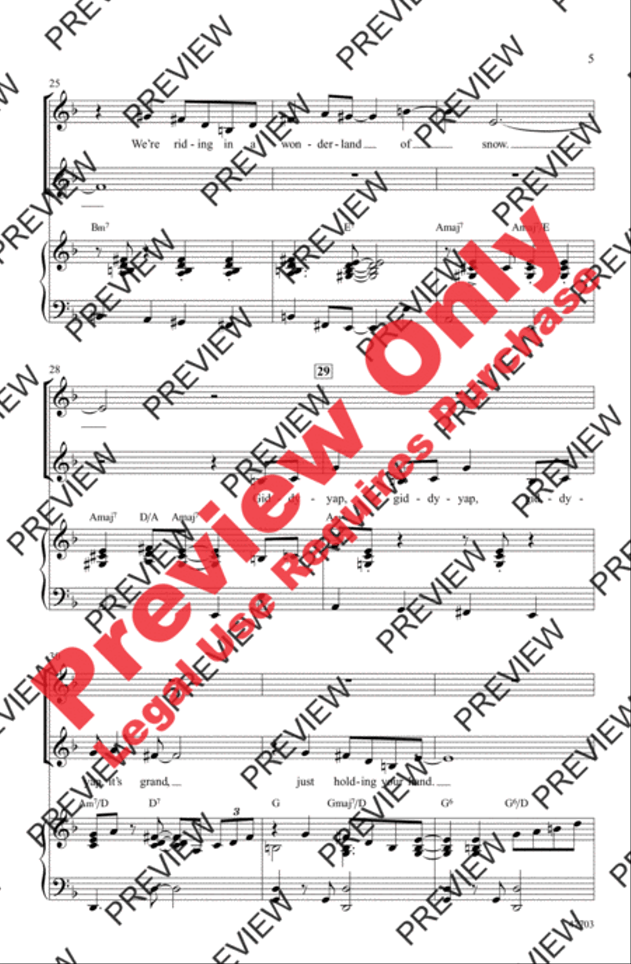 Sleigh Ride Women's Choir scores gallery preview page 5