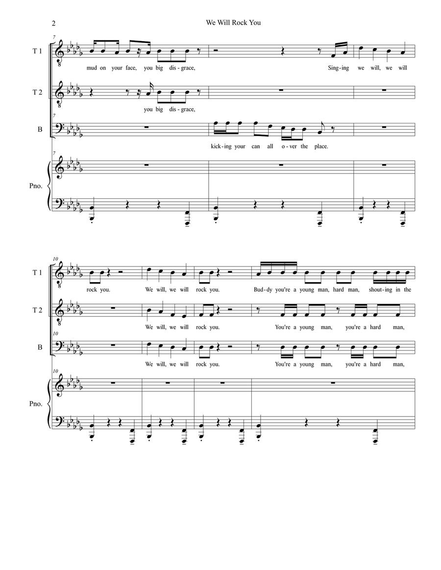 We Will Rock You 3-Part scores gallery preview page 2