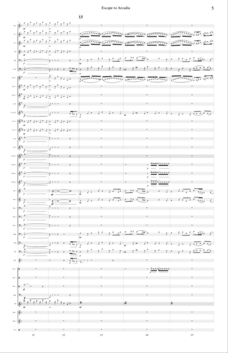Escape to Arcadia Concert Band scores gallery preview page 4