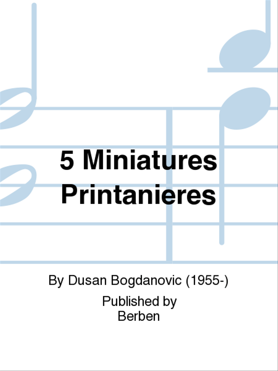 5 Miniatures Printanieres Classical Guitar scores gallery preview page 1