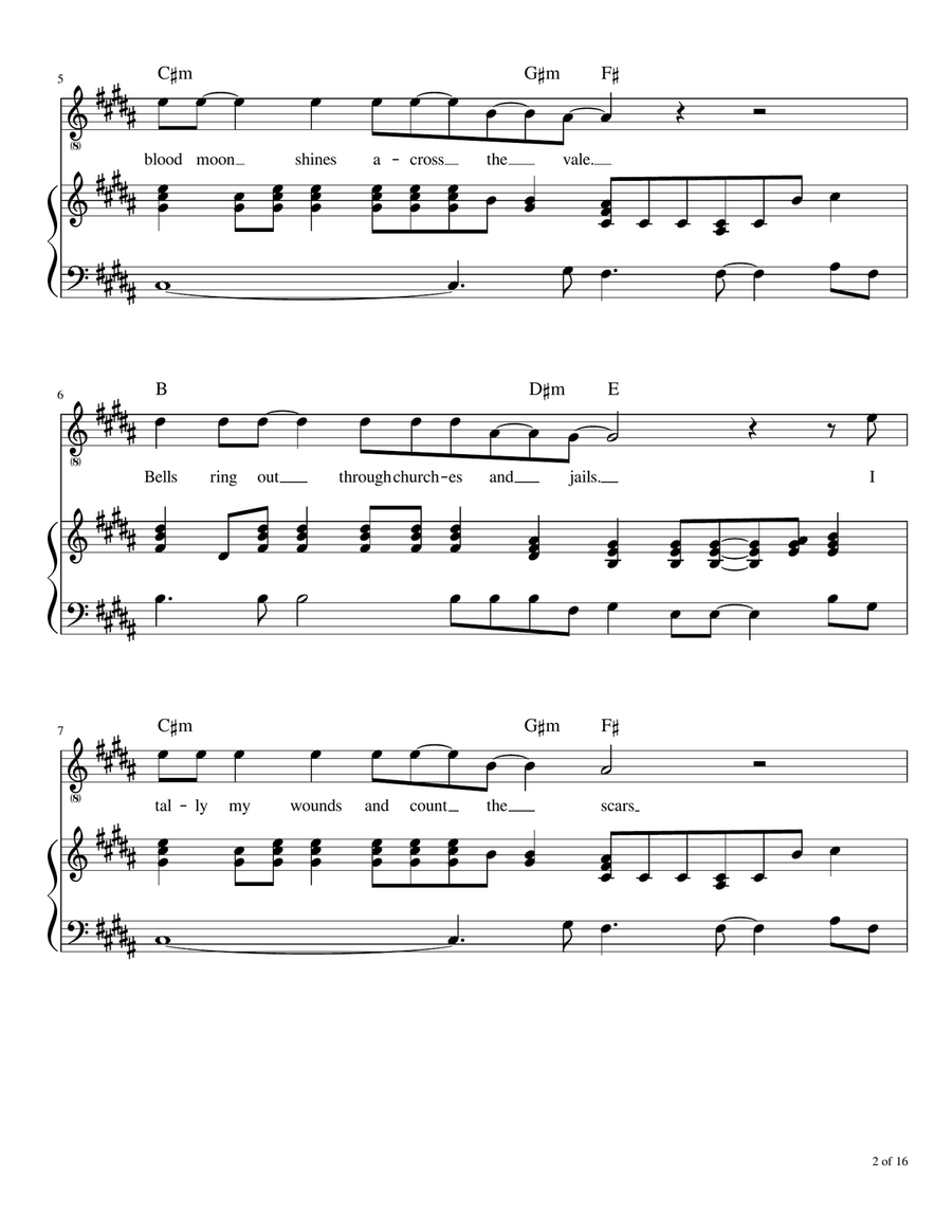 House Of A Thousand Guitars Piano, Vocal scores gallery preview page 3