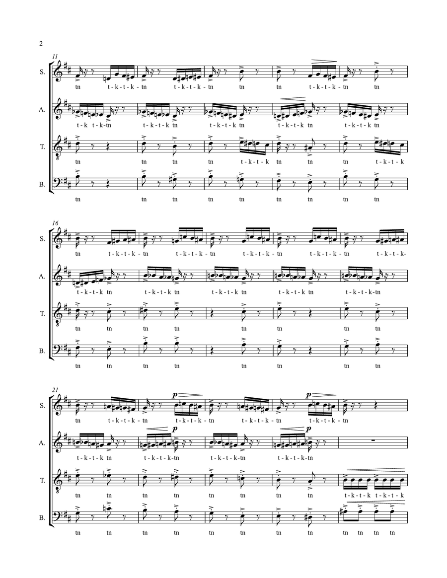 Flight of the Bumblebee A Cappella scores gallery preview page 2
