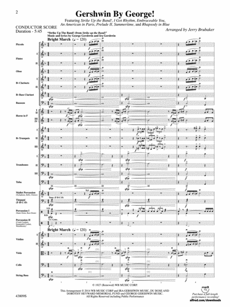 Gershwin by George!: Score