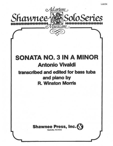 Vivaldi / Morris: Sonata No. 3 in a Minor Tuba/Piano