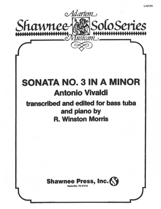 Book cover for Sonata No. 3 in A Minor