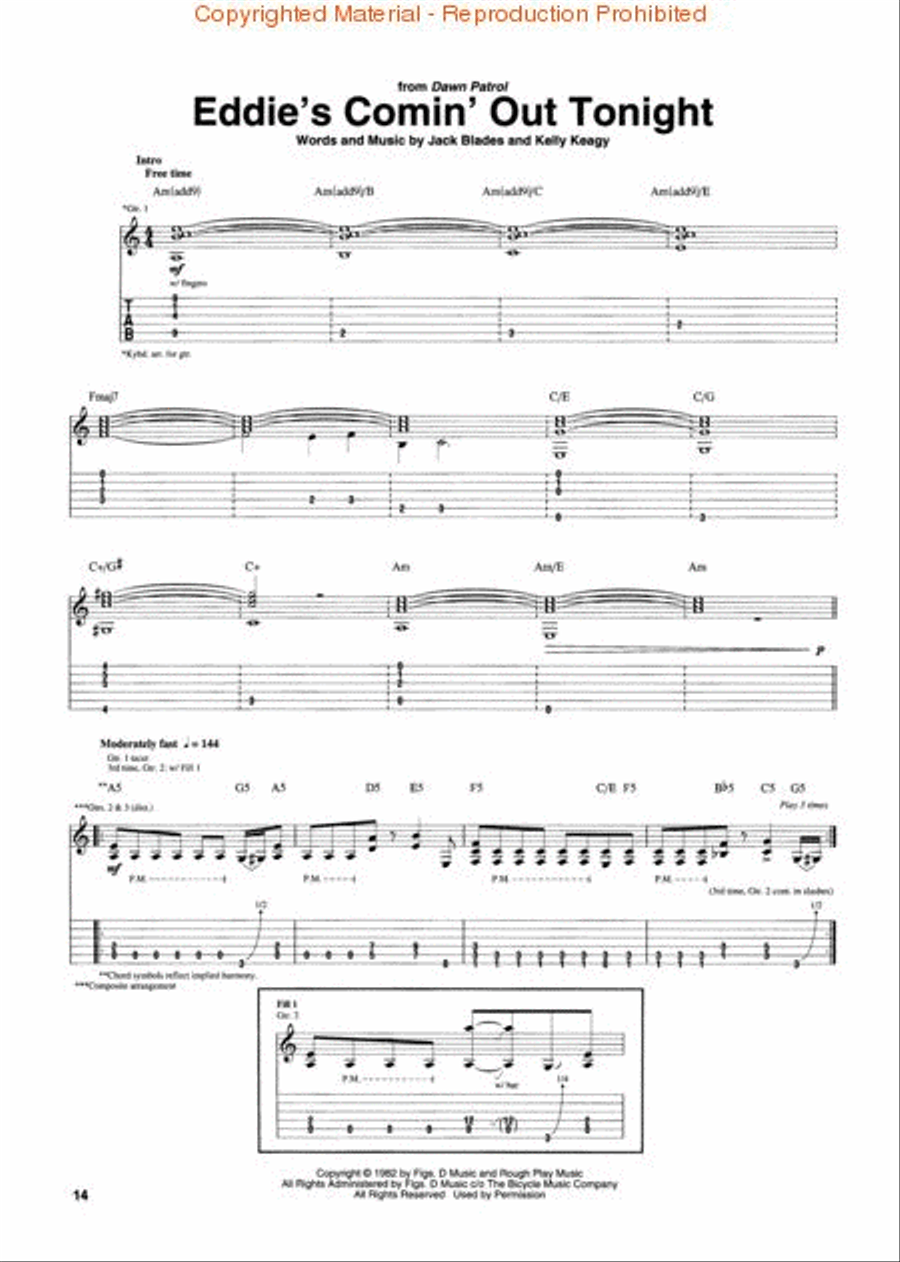 Best of Night Ranger Electric Guitar scores gallery preview page 3