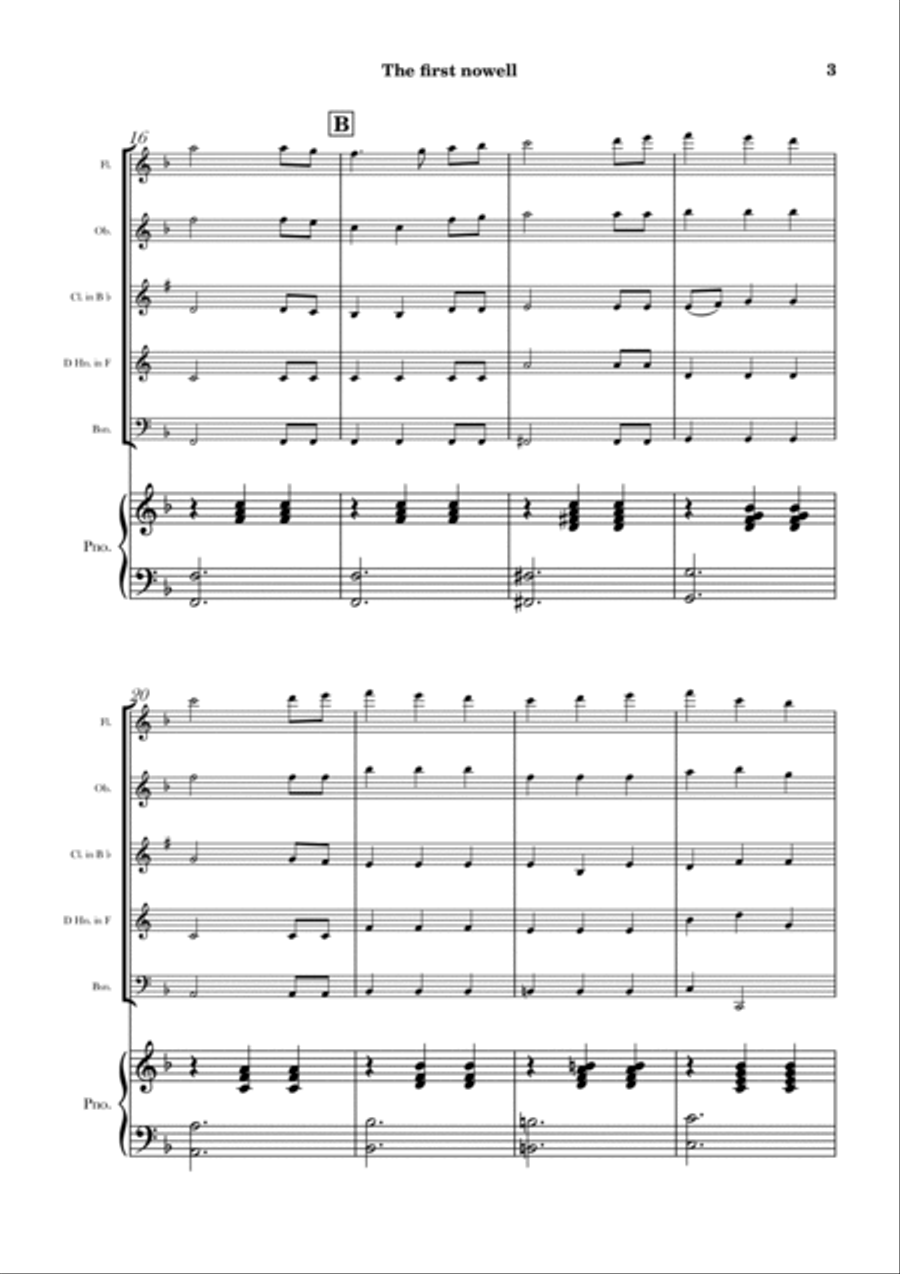 The First nowell Woodwind Quintet scores gallery preview page 3