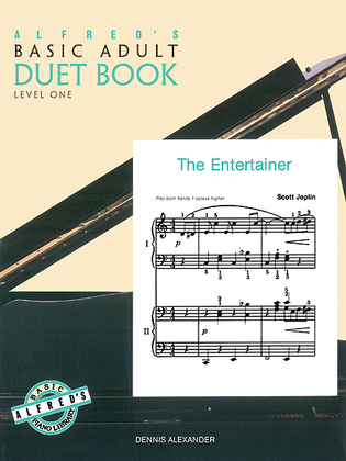 Book cover for Alfred's Basic Adult Piano Course Duet Book, Book 1
