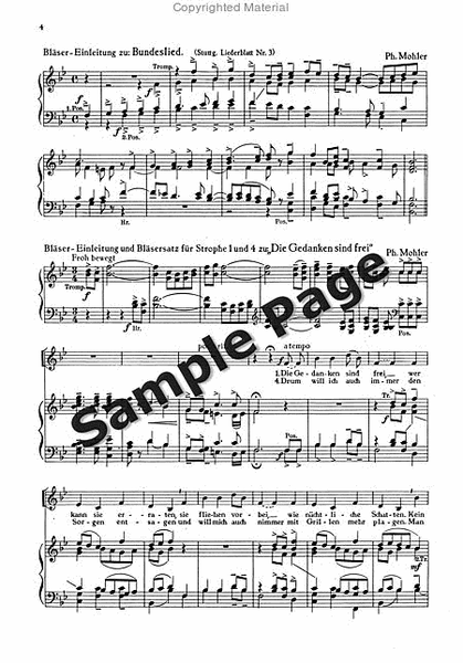 Mohler Festliche Liedkantate Op37 Score