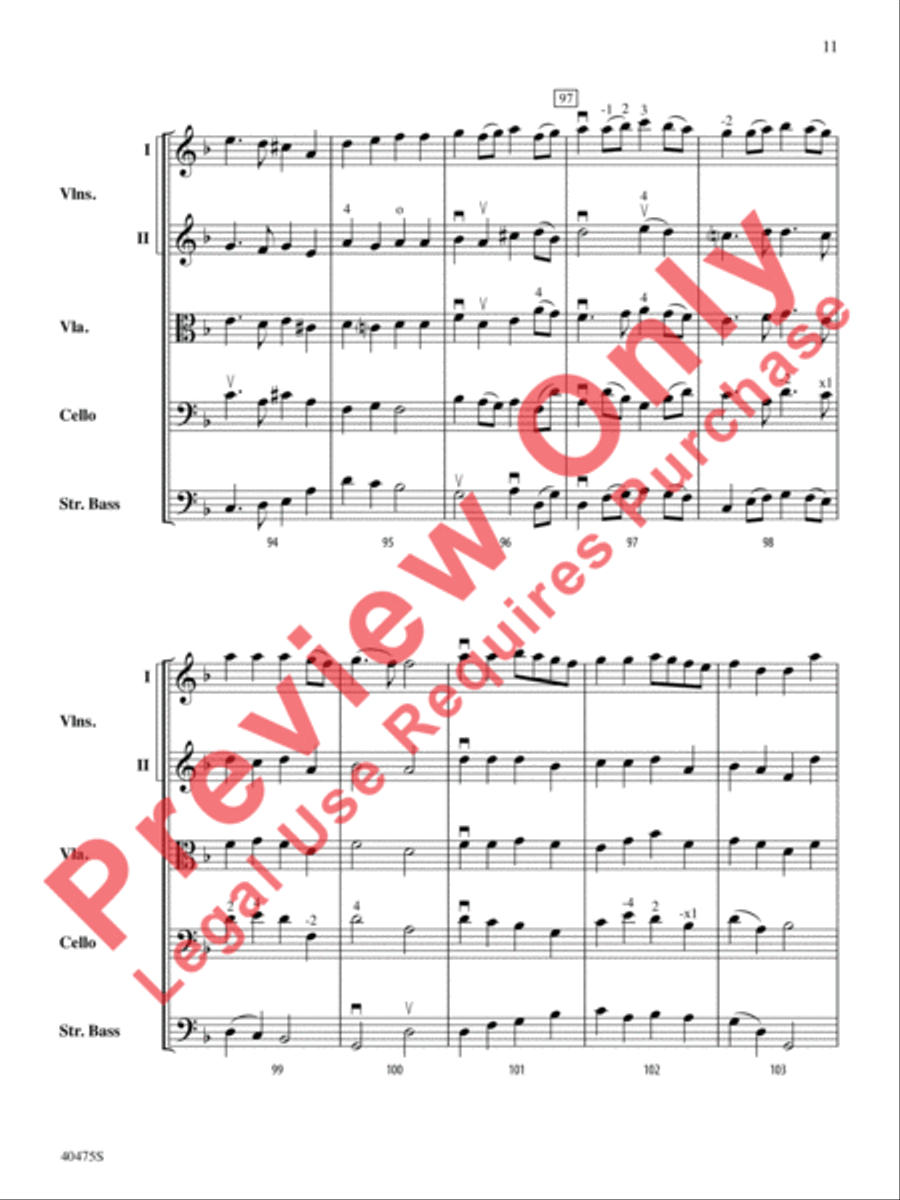 Dove's Vagary String Orchestra scores gallery preview page 12