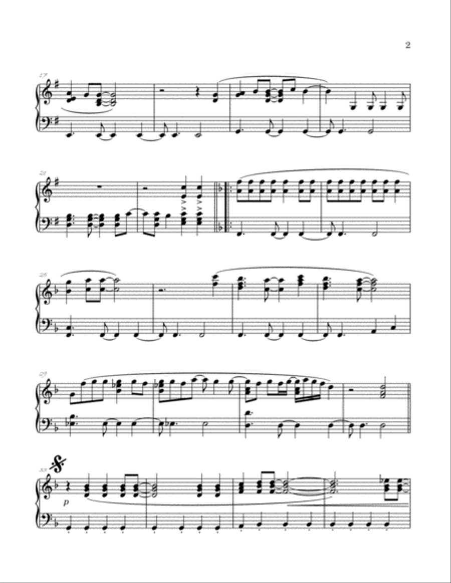 Rosanna Rosanna Piano Solo scores gallery preview page 3