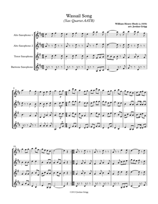 Wassail Song (Sax Quartet AATB)