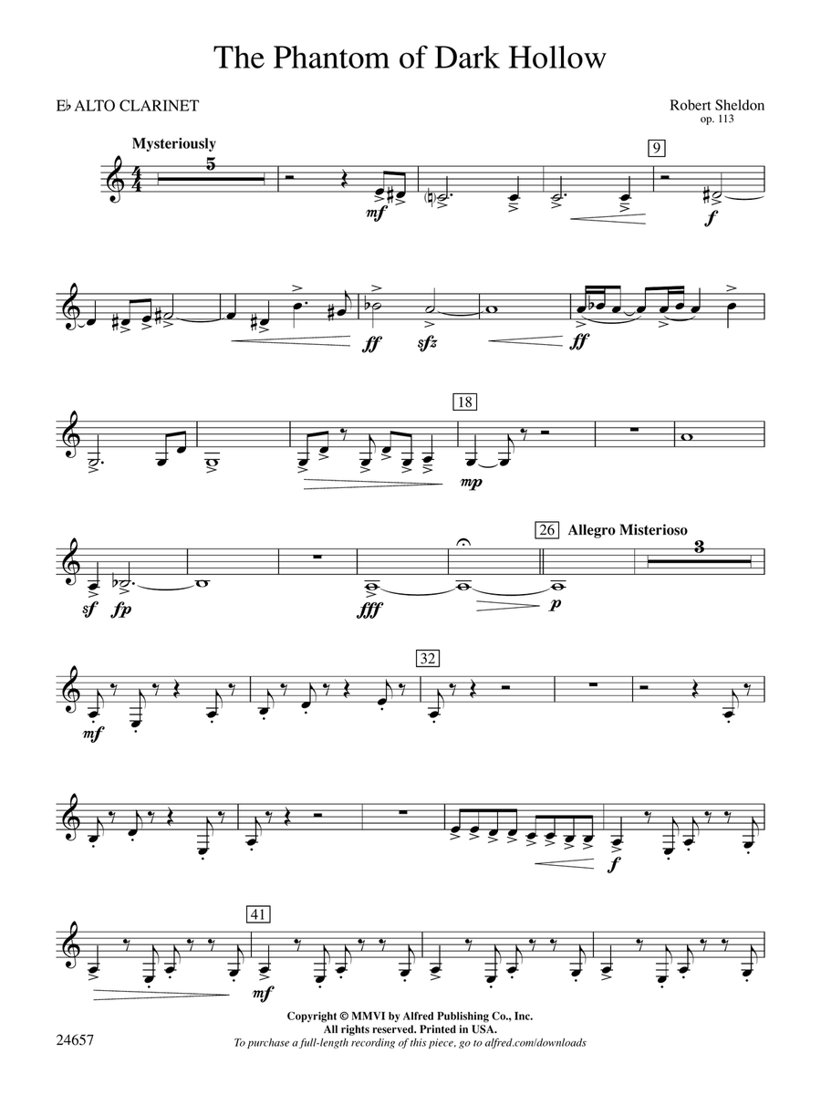 The Phantom of Dark Hollow: E-flat Alto Clarinet