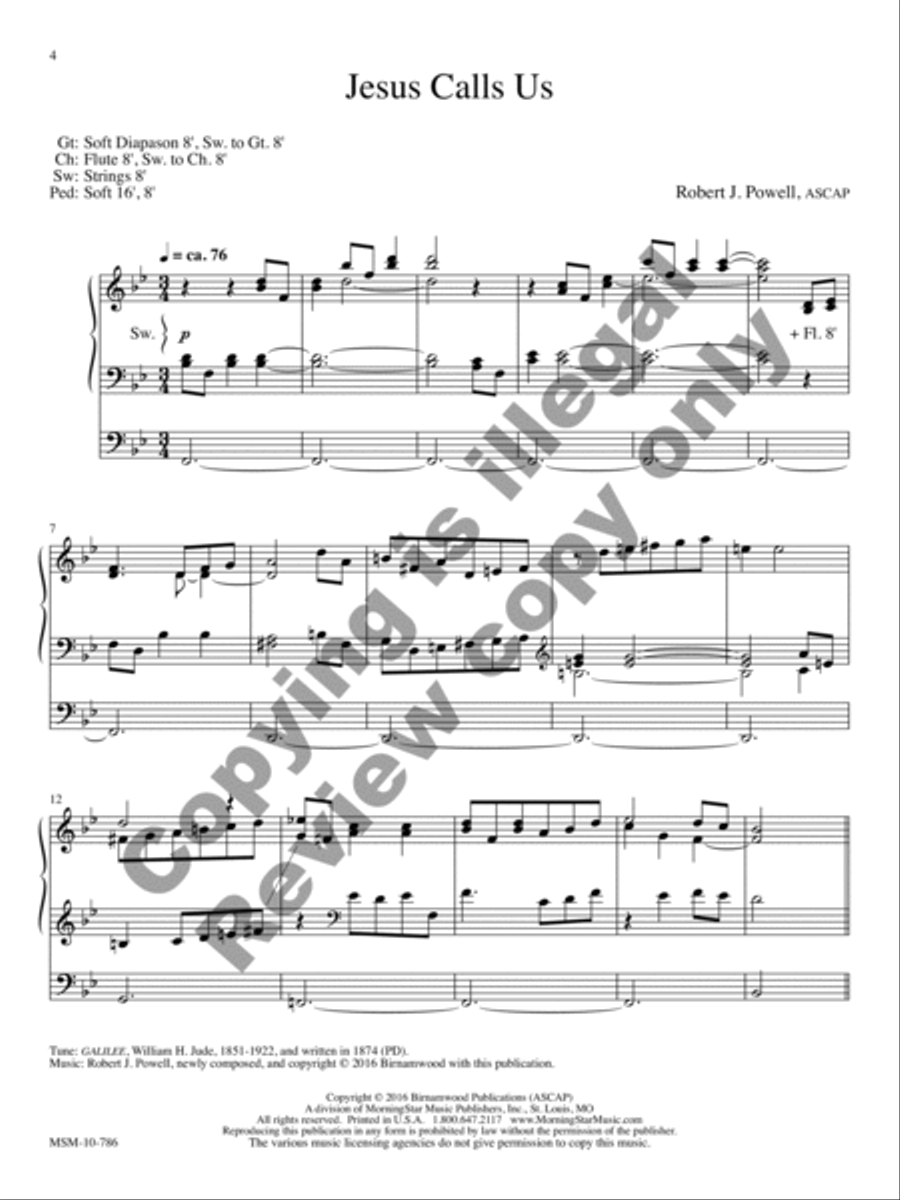 Prayerful Preludes, Set 7 Organ scores gallery preview page 8