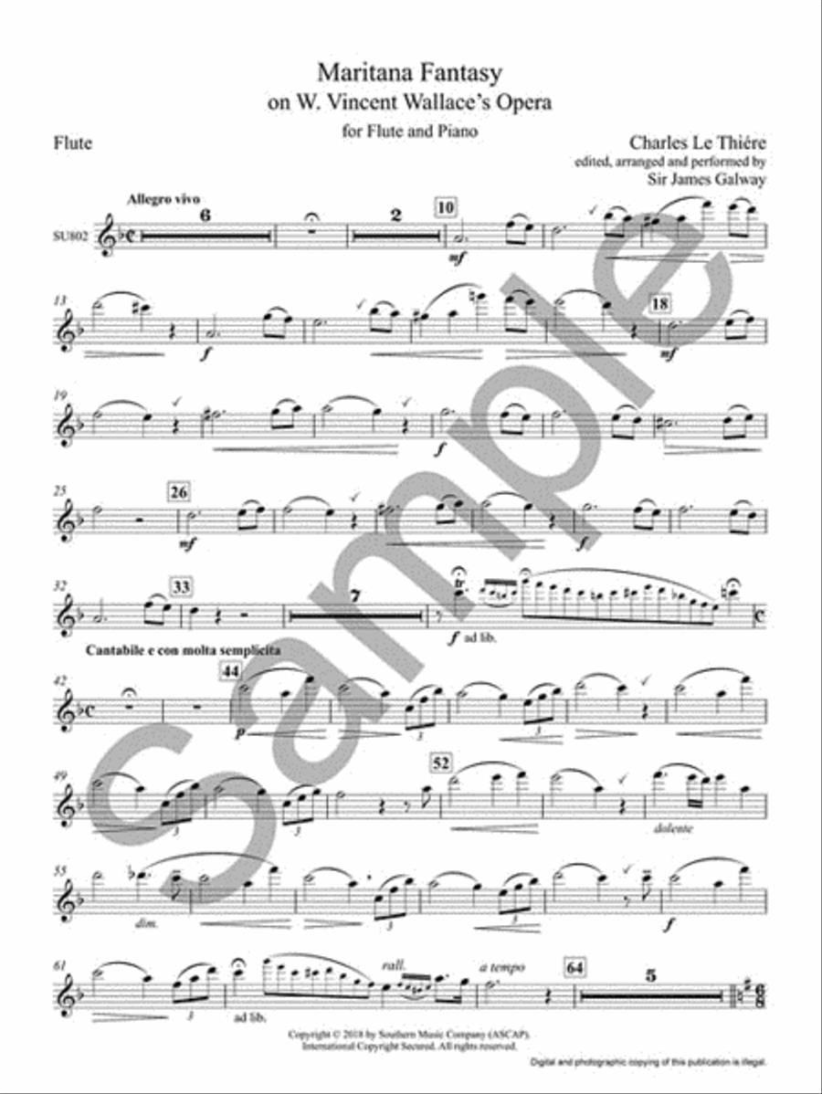 Maritana Fantasy: On V. Wallace's Opera Flute Solo scores gallery preview page 4