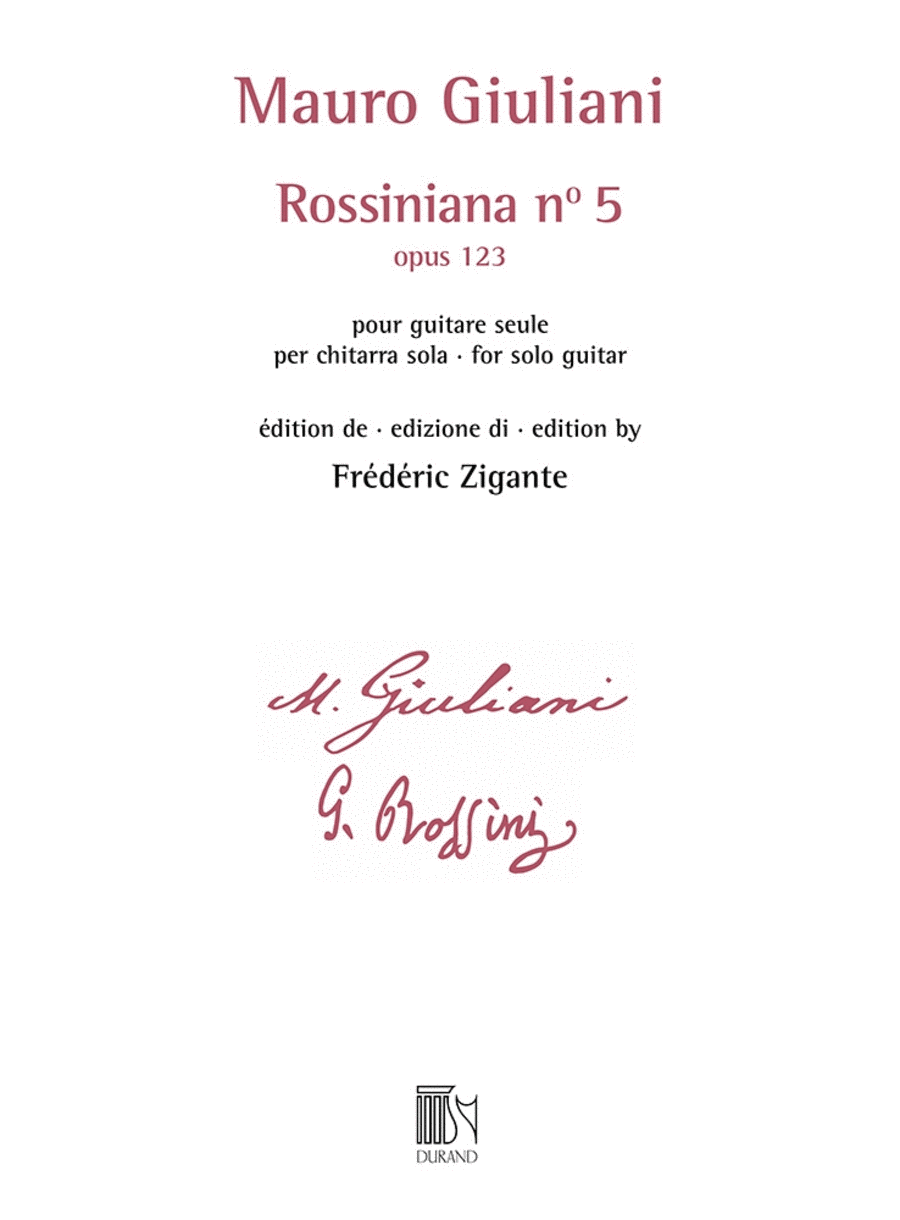 Rossiniana No. 5, Op. 123 edited by Frederic Zigante