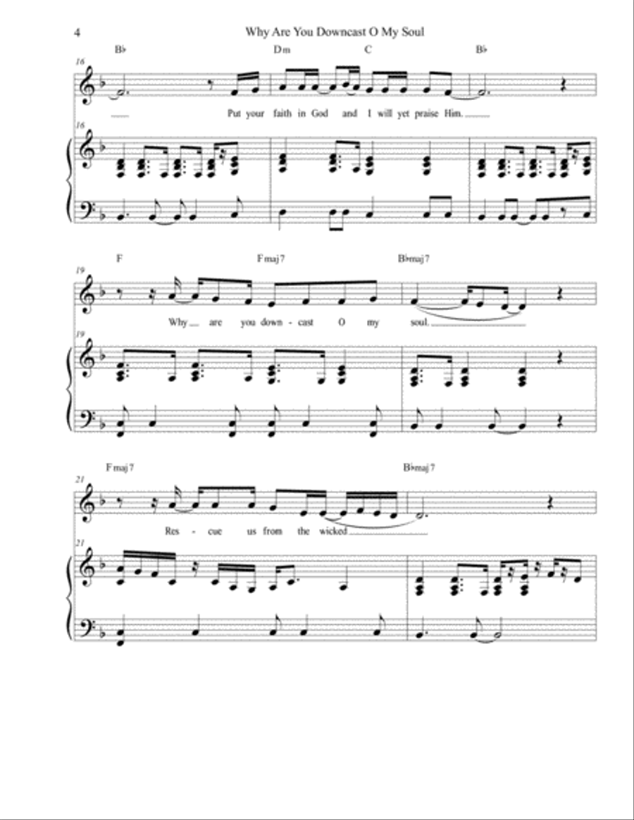 Why Are You Downcast O My Soul (Version 1) Piano, Vocal, Guitar scores gallery preview page 4
