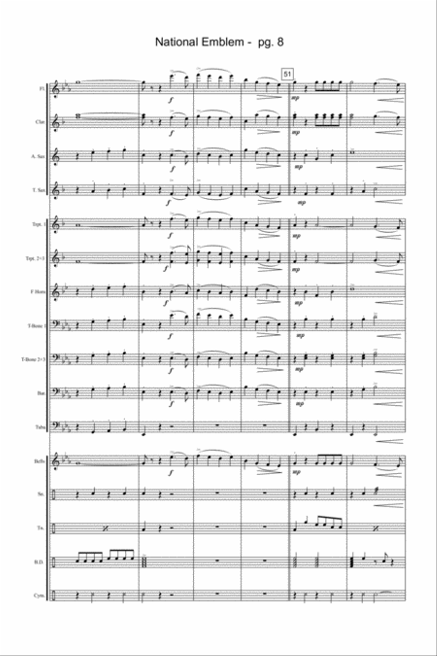 National Emblem National Emblem Marching Band scores gallery preview page 9