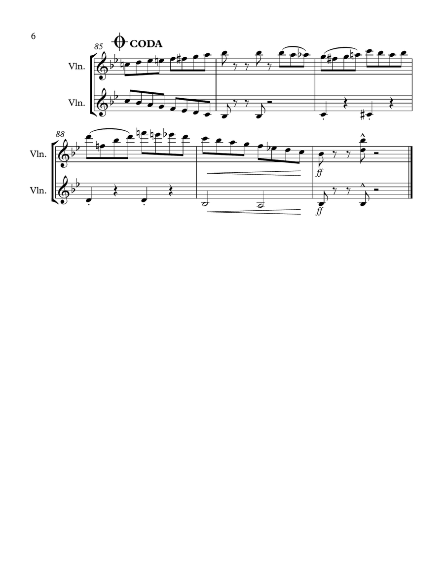 Tico Tico no Fuba: Violin Duet String Duet scores gallery preview page 6