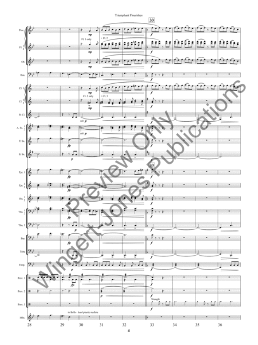 Triumphant Flourishes Triumphant Flourishes Concert Band scores gallery preview page 7