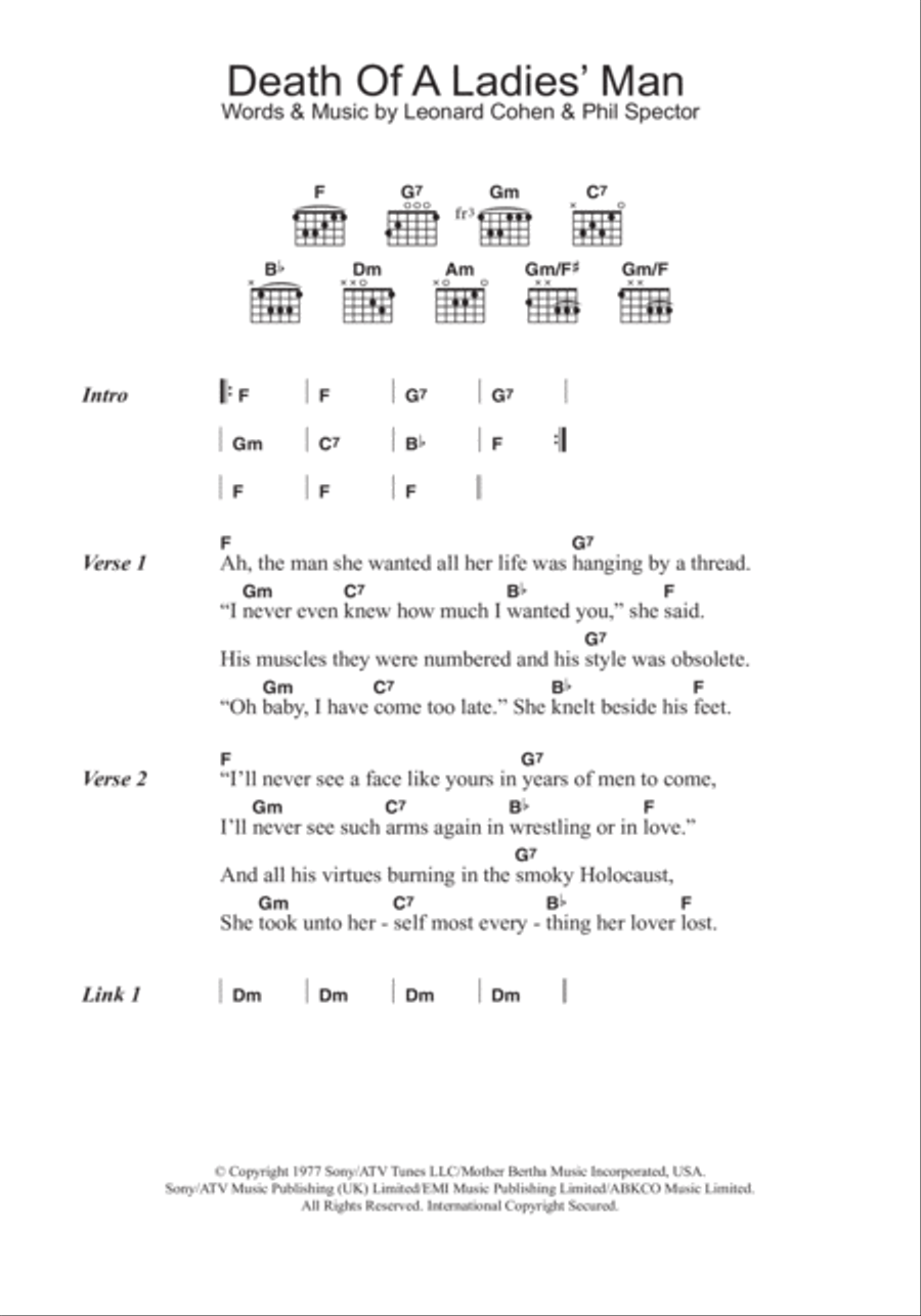 Death Of A Ladies' Man Death Of A Ladies' Man Acoustic Guitar scores gallery preview page 1