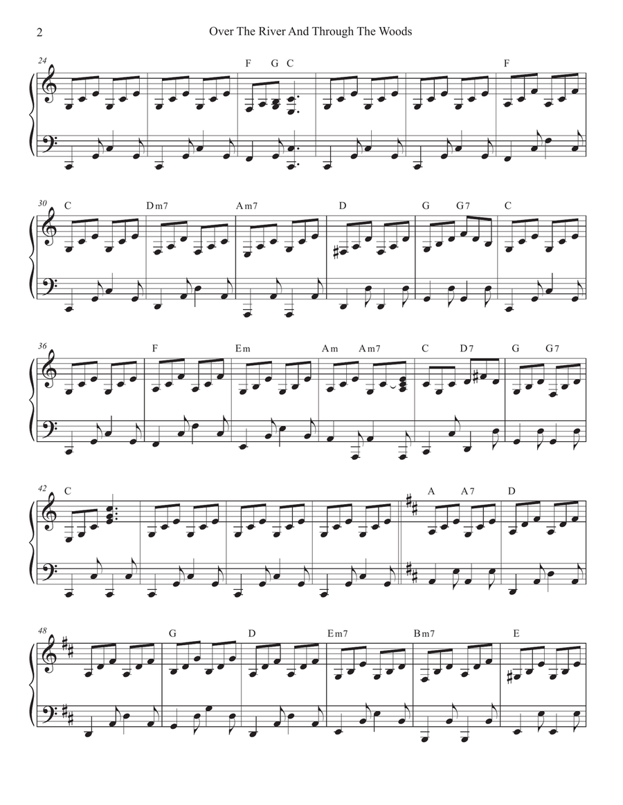 Over The River And Through The Woods (Duet for Bb-Trumpet and French Horn) Brass Duet scores gallery preview page 6