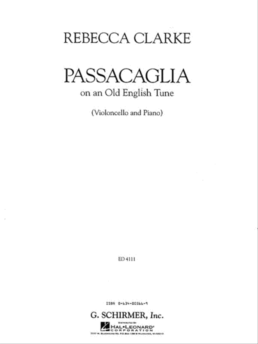 Book cover for Passacaglia