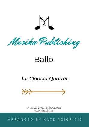 Book cover for Ballo - for Clarinet Quartet