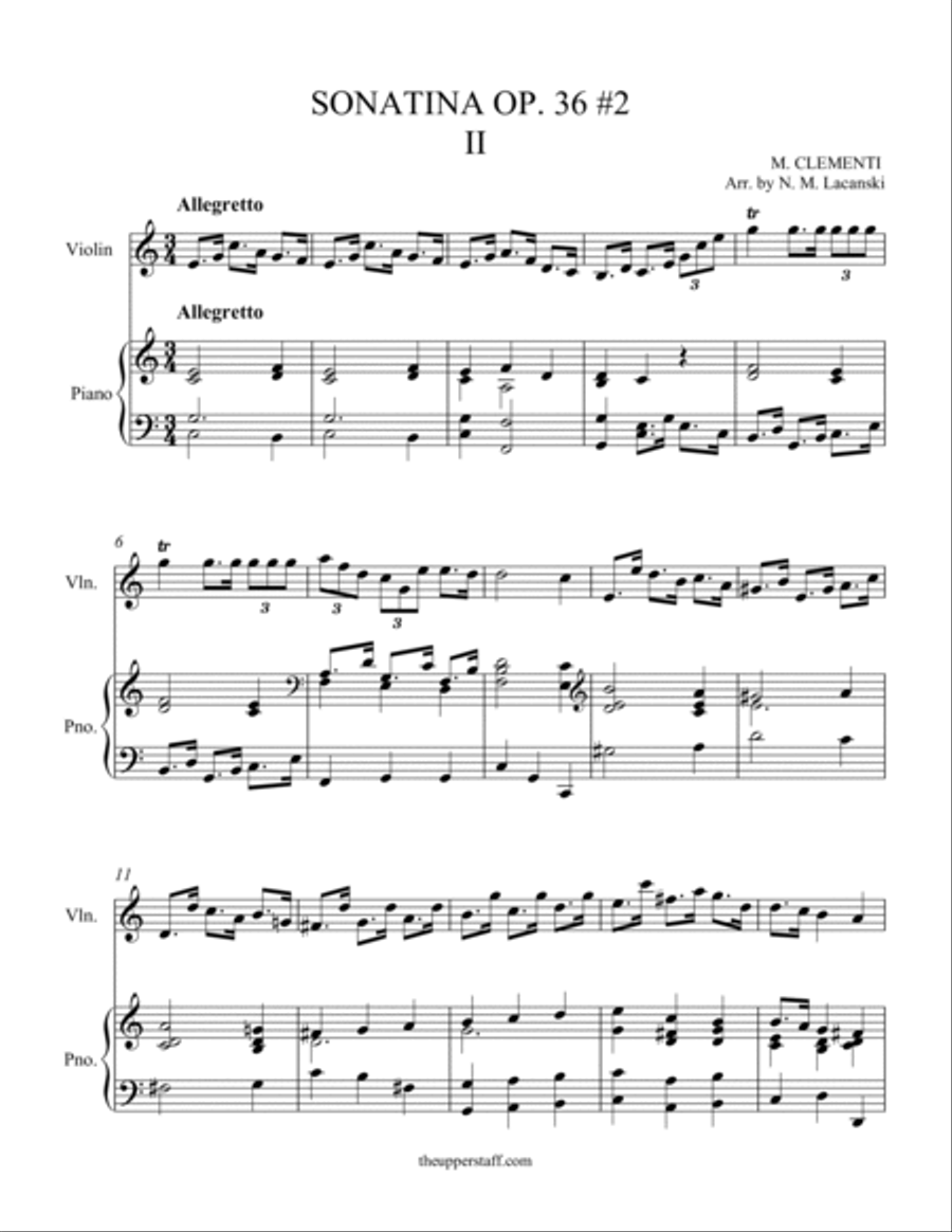 Sonatina Op. 36 #2 Violin Solo scores gallery preview page 6