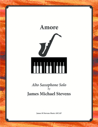 Book cover for Amore - Alto Sax and Piano