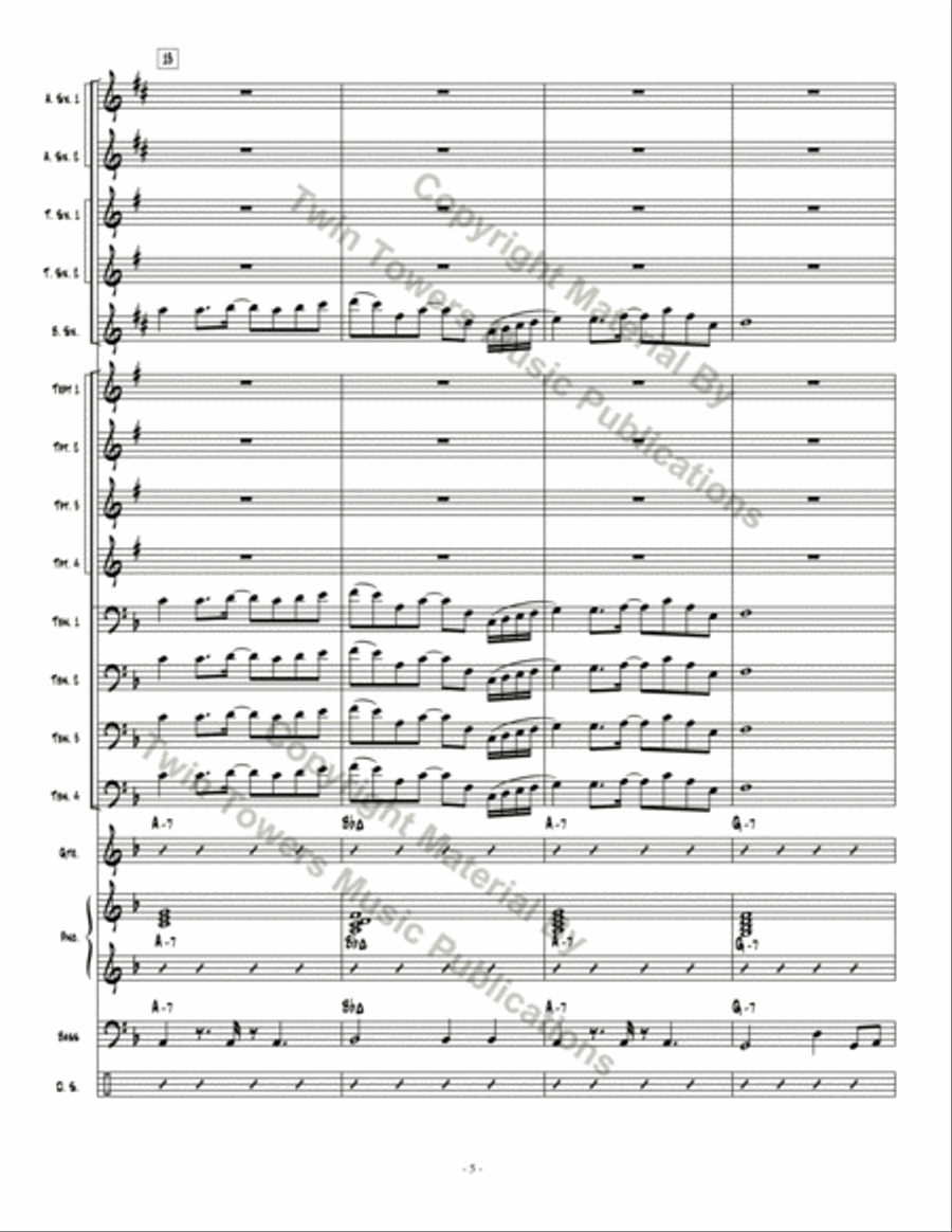 On The Road Jazz Ensemble scores gallery preview page 6