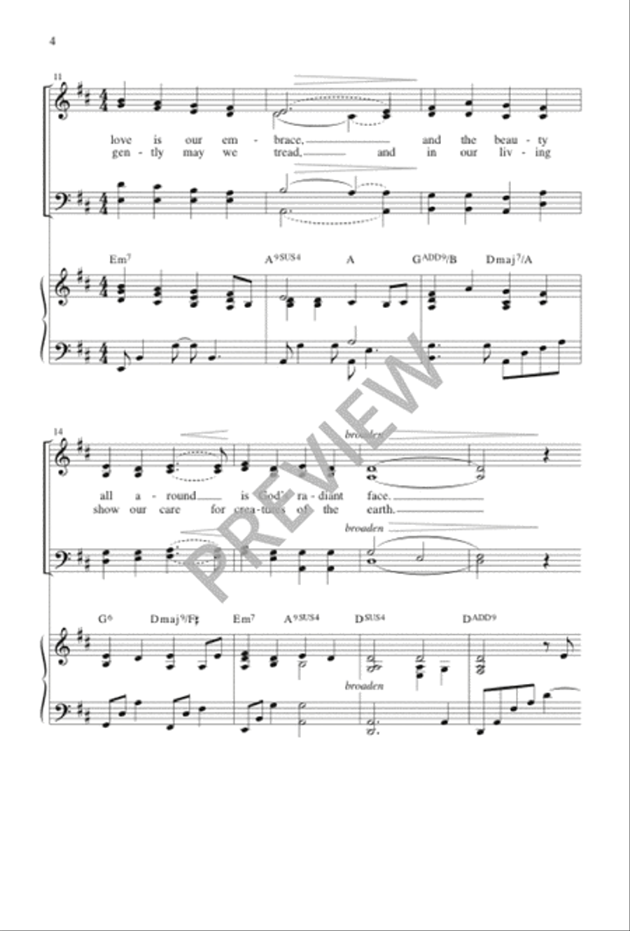 For the Beauty of the Earth 4-Part scores gallery preview page 5