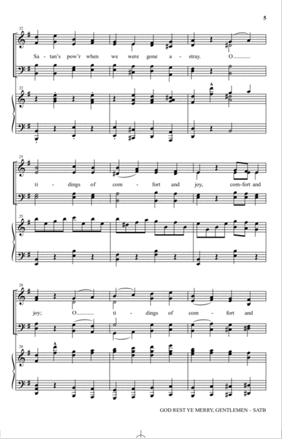 God Rest Ye Merry, Gentlemen 4-Part scores gallery preview page 3