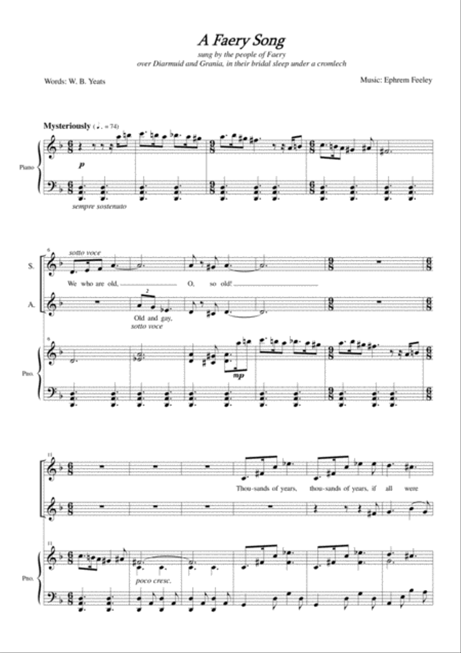 A Faery Song SSA scores gallery preview page 2