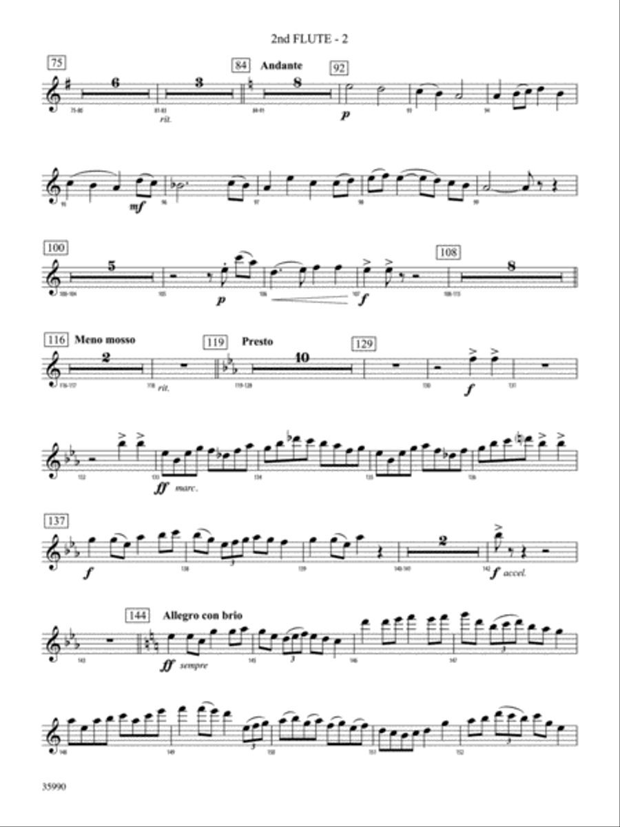 Tales of Vandosar: 2nd Flute Full Orchestra scores gallery preview page 2