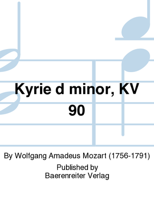 Book cover for Kyrie d minor, KV 90