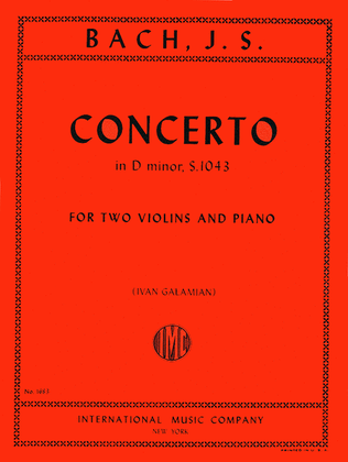 Book cover for Concerto in D minor, BWV 1043