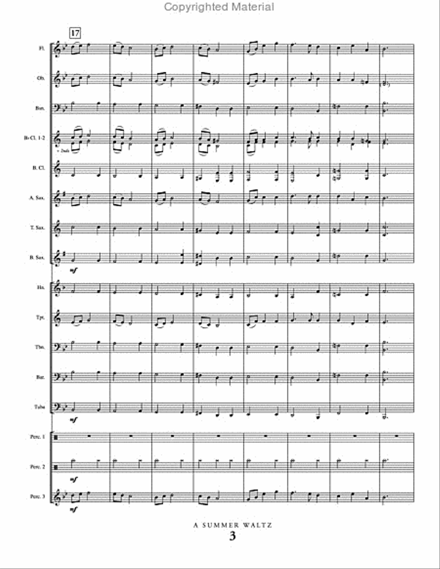 Summer Waltz Summer Waltz Concert Band scores gallery preview page 4