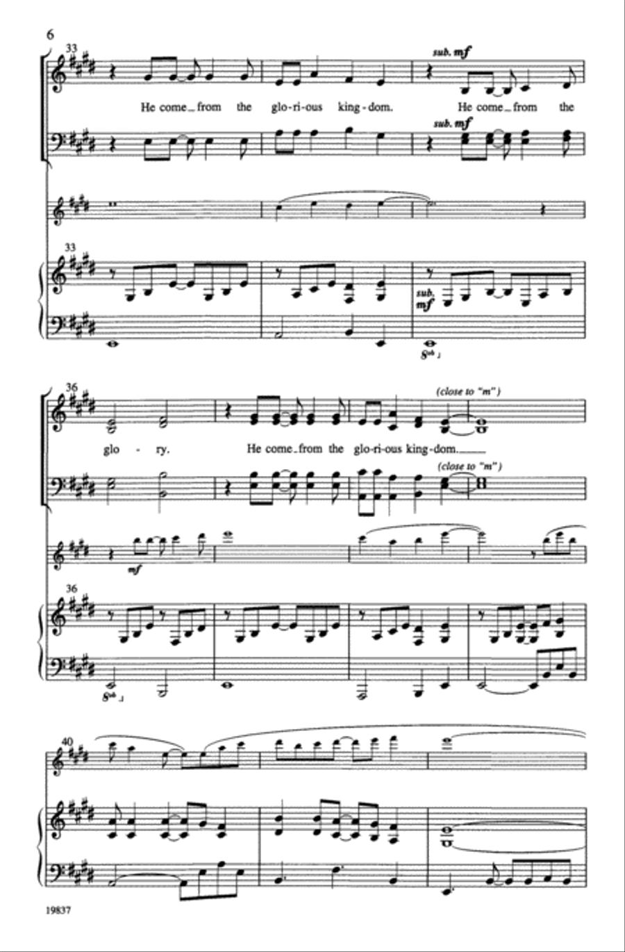 The Virgin Had a Baby Boy 4-Part scores gallery preview page 6