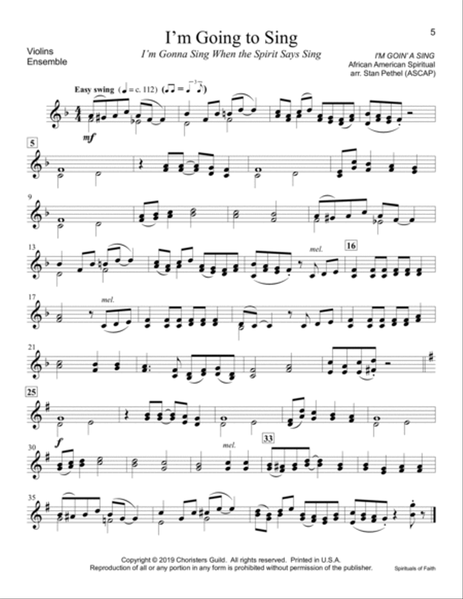 Spirituals of Faith - Violin(s) Violin scores gallery preview page 5