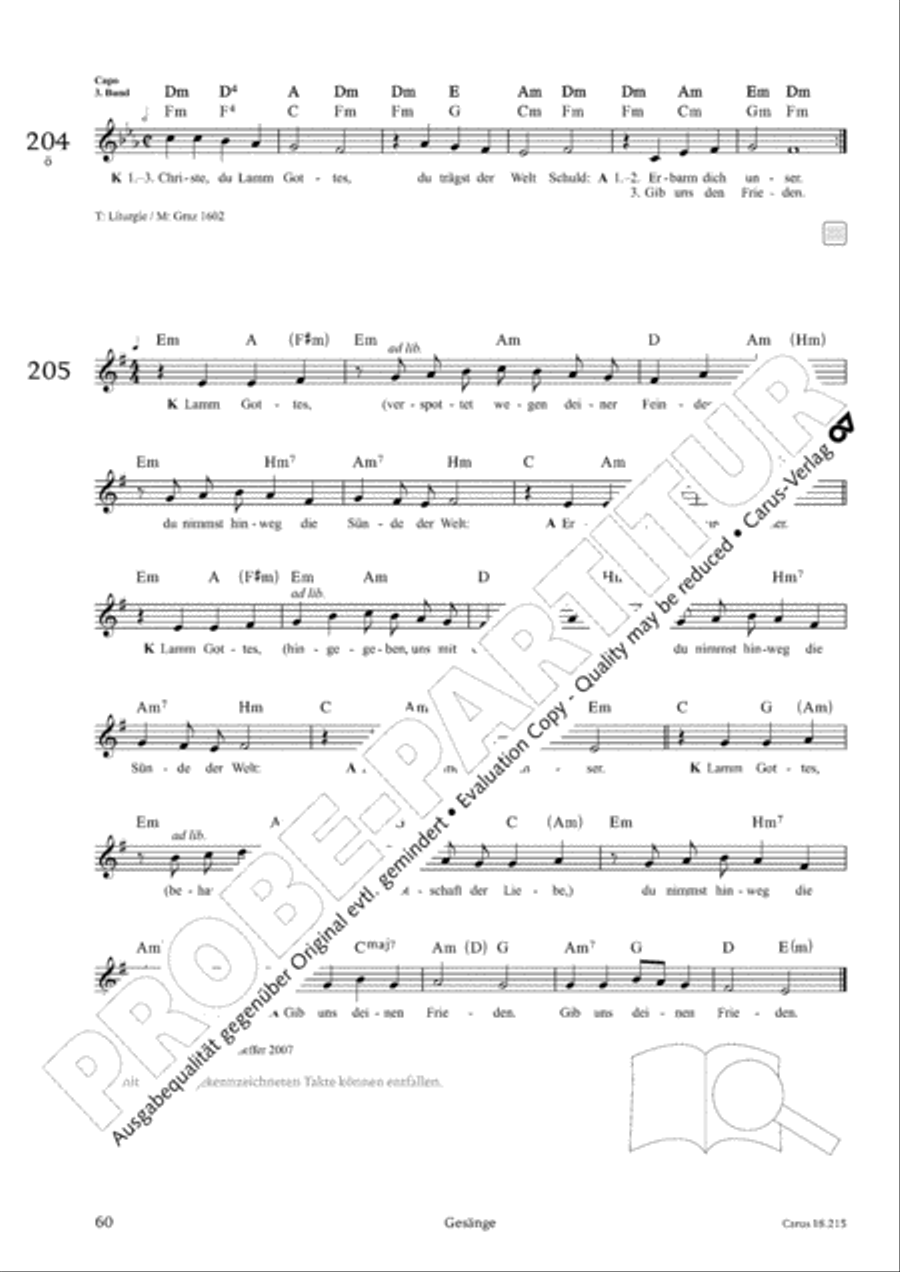 Gitarrenbuch zum Gotteslob Guitar scores gallery preview page 58