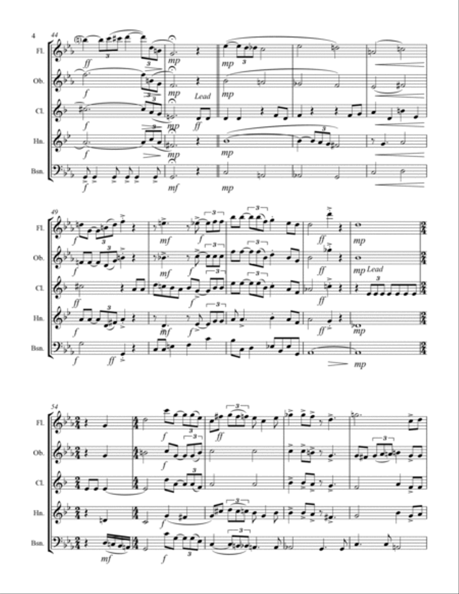 You're A Mean One, Mr. Grinch Woodwind Quintet scores gallery preview page 5