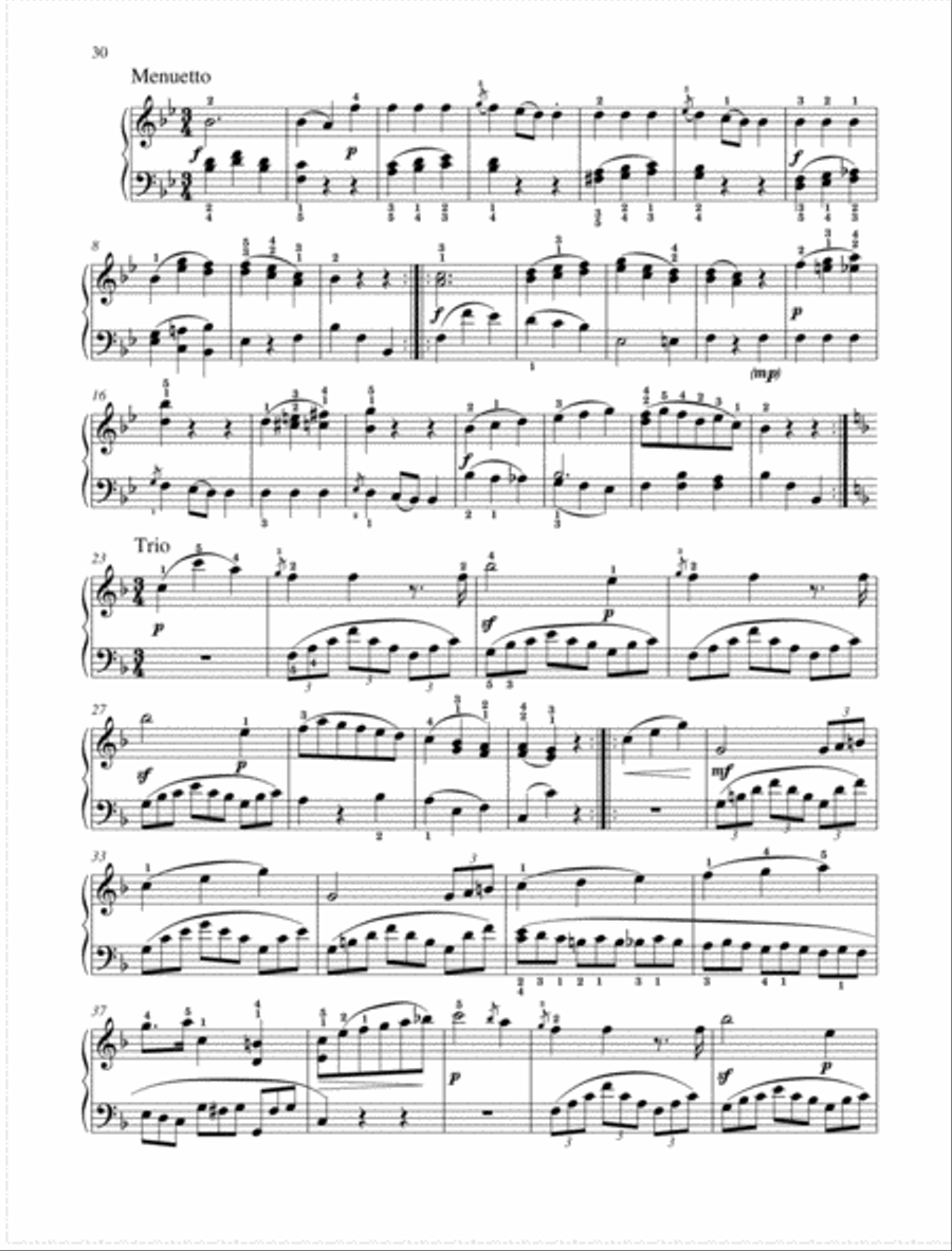 Sonatina B-flat major Piano Solo scores gallery preview page 2