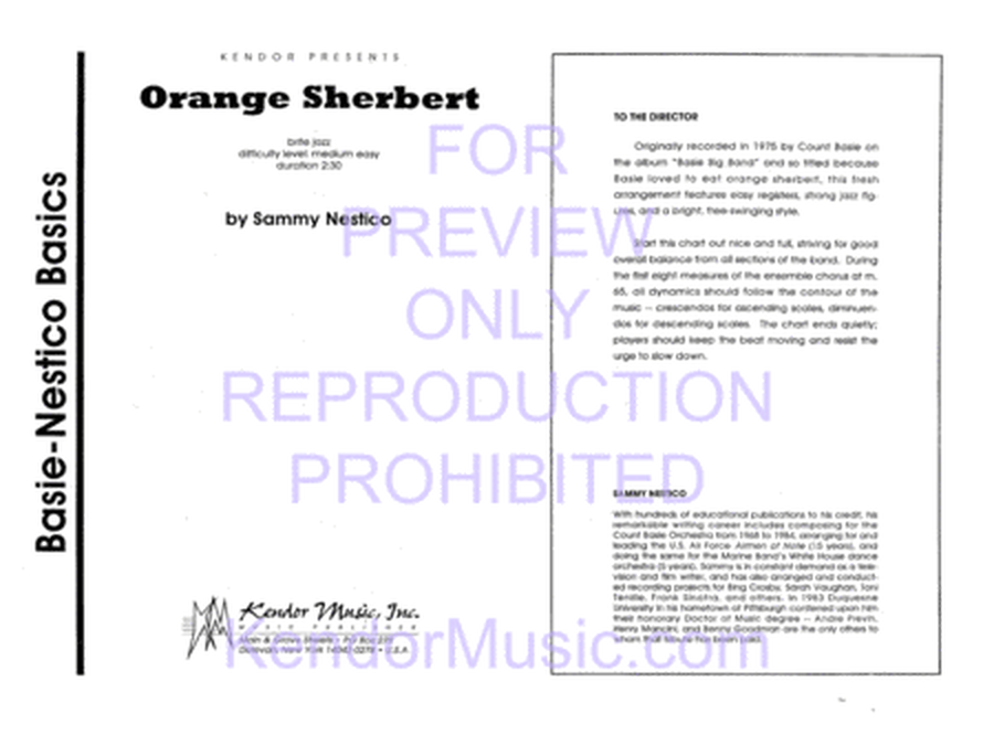 Orange Sherbert (Full Score)