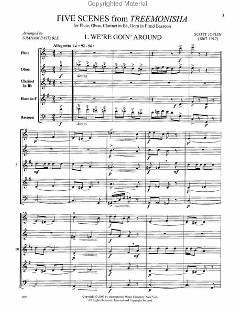 Five Scenes From Treemonisha Woodwind Quintet scores gallery preview page 2